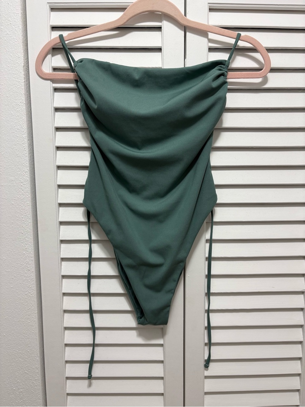 Aldo Forest Green Draped One-Piece Swimsuit